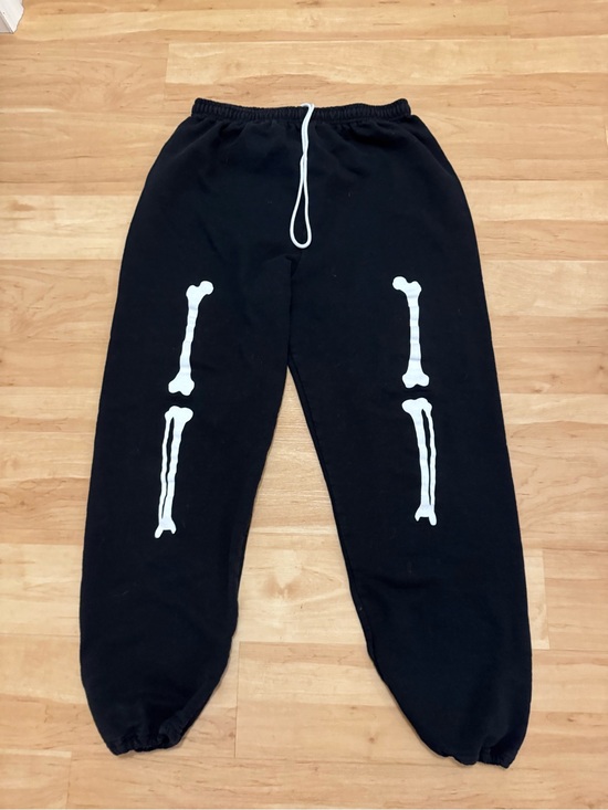 Phoebe Bridgers Pants - Phoebe Bridgers Punisher Skeleton Sweatpants Size 2XL Run Small